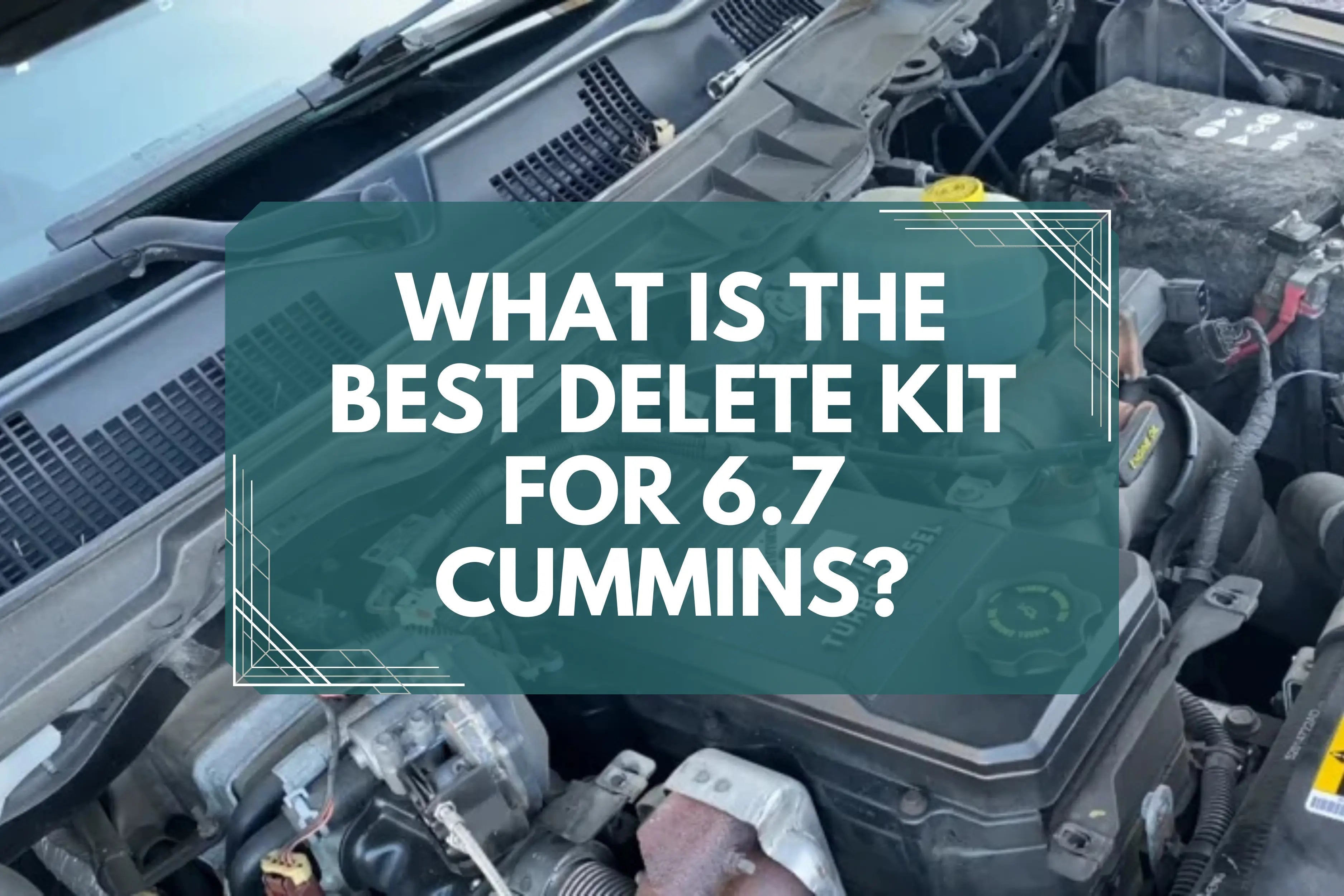6.7 Cummins engine with aftermarket delete kit installation