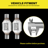 Fitment of 2.25 Inch Catalytic Converter 2pcs