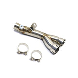 Exhaust Downpipe Y Mid-Pipe for 2006-2019 Yamaha YZF-R6 R600