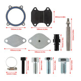 Size of 2010-2014 6.7L Cummins EGR Delete Kit