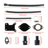 Size of 6.6L Duramax L5P EGR Delete Kit
